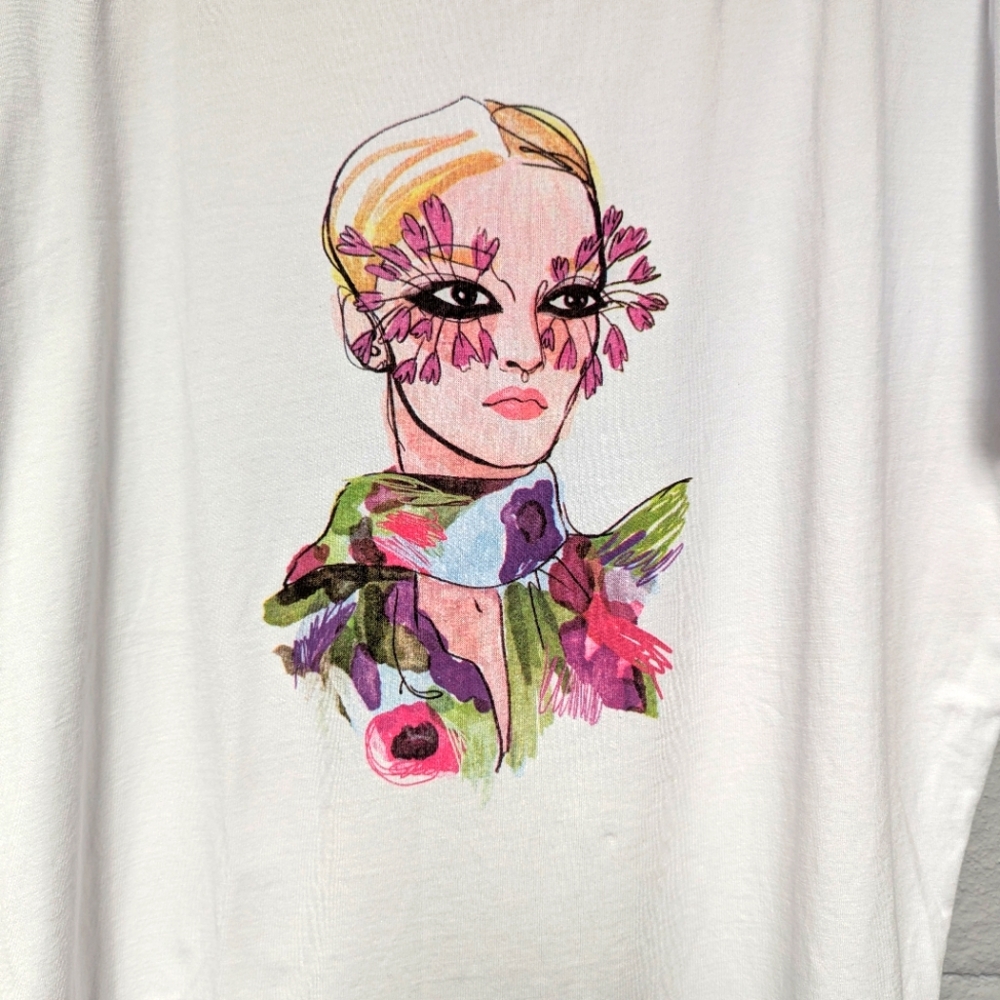 Tatuum 100% Organic Cotton T Shirt Size S/M Dolman Cuff Sleeve